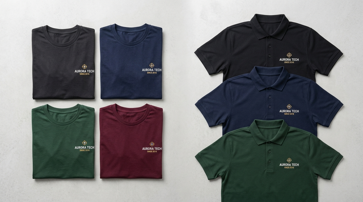 Custom branded staff shirts and uniforms for a Baton Rouge restaurant team